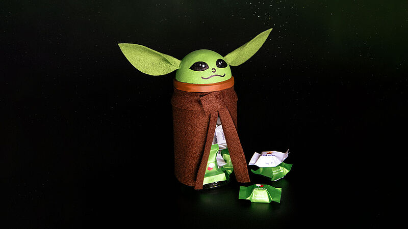 Baby Yoda Süßigkeitenglas - fertig
